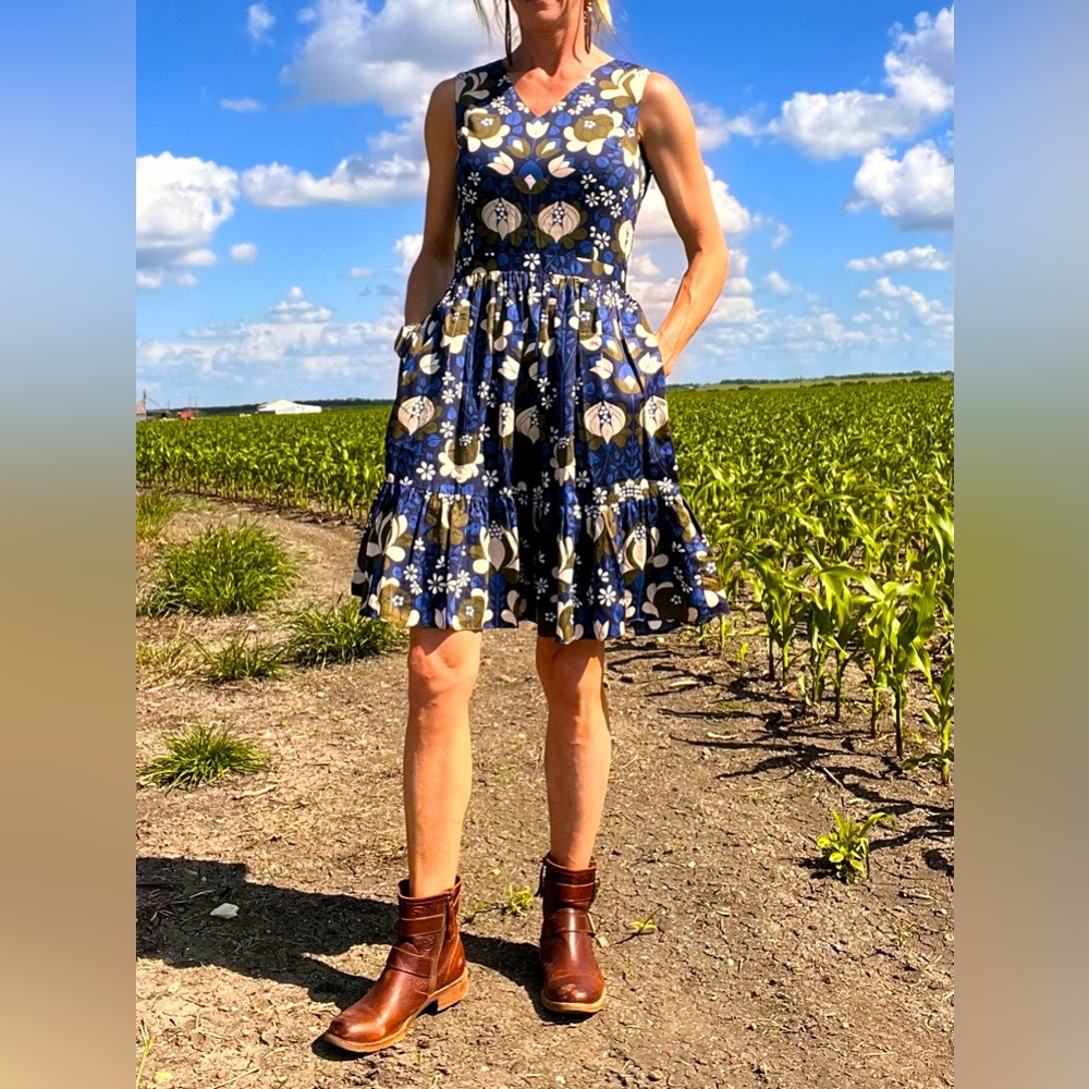 Brooks Brothers floral a-line ruffle dress sz 2